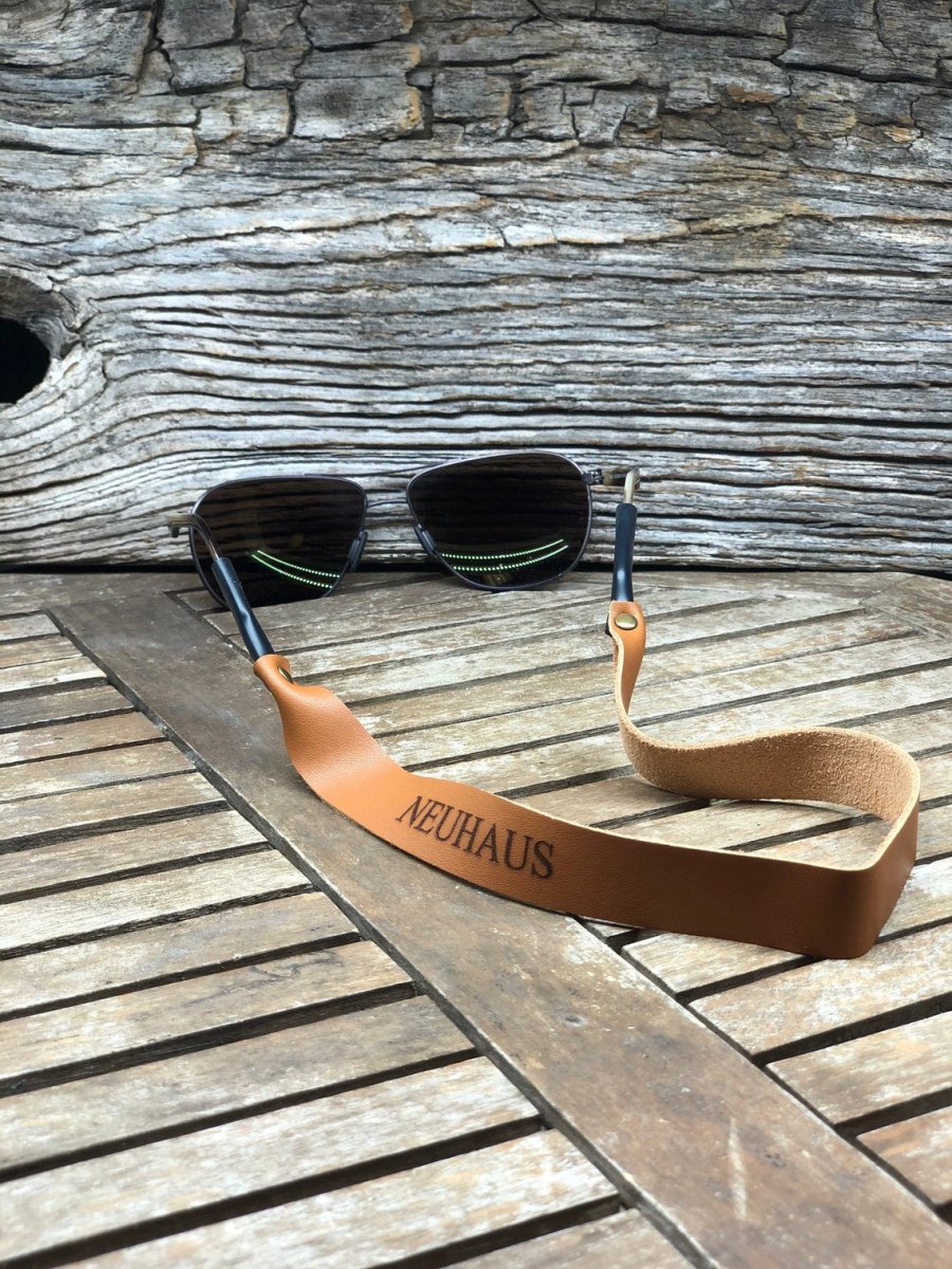 Unique Personalized Leather Glasses Holders Customized Sunglasses Gifts for Men by Groovy Guy