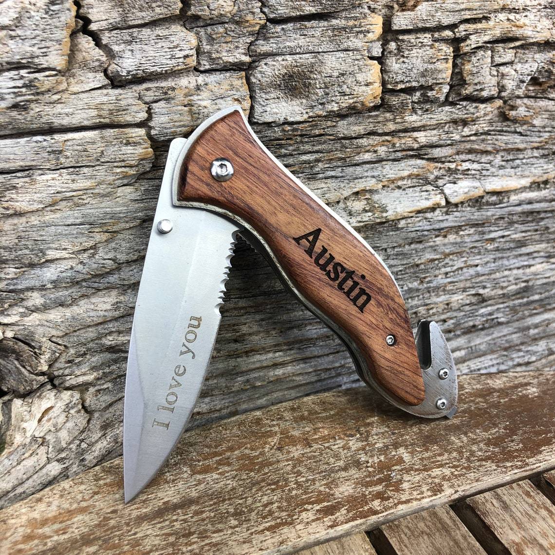 Unique Personalized Camp Ranger Customized Knives Gifts for Men by Groovy Guy