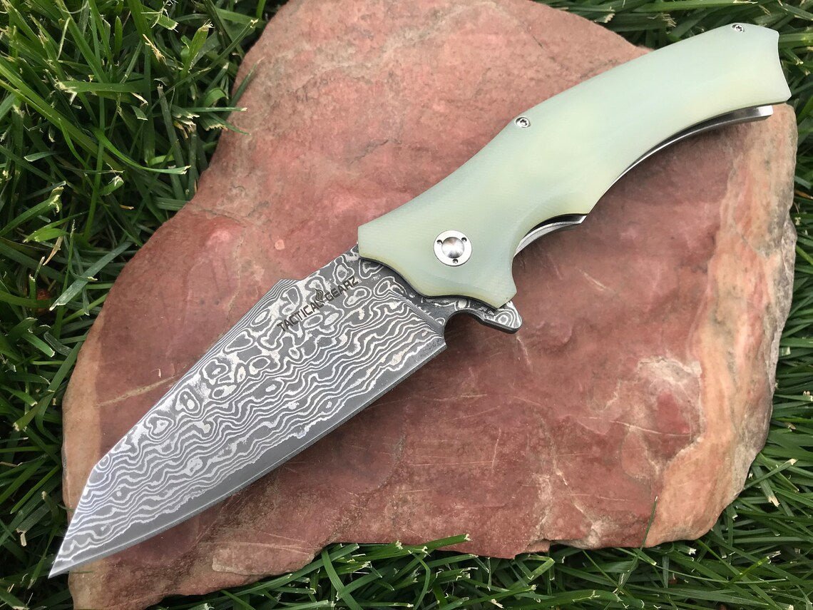 Unique Personalized Damascus Bodyguard Customized Knives Gifts for Men by Groovy Guy