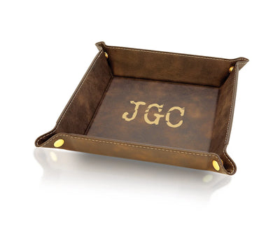 Engraved Leather Tray