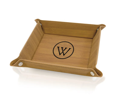 Engraved Leather Tray