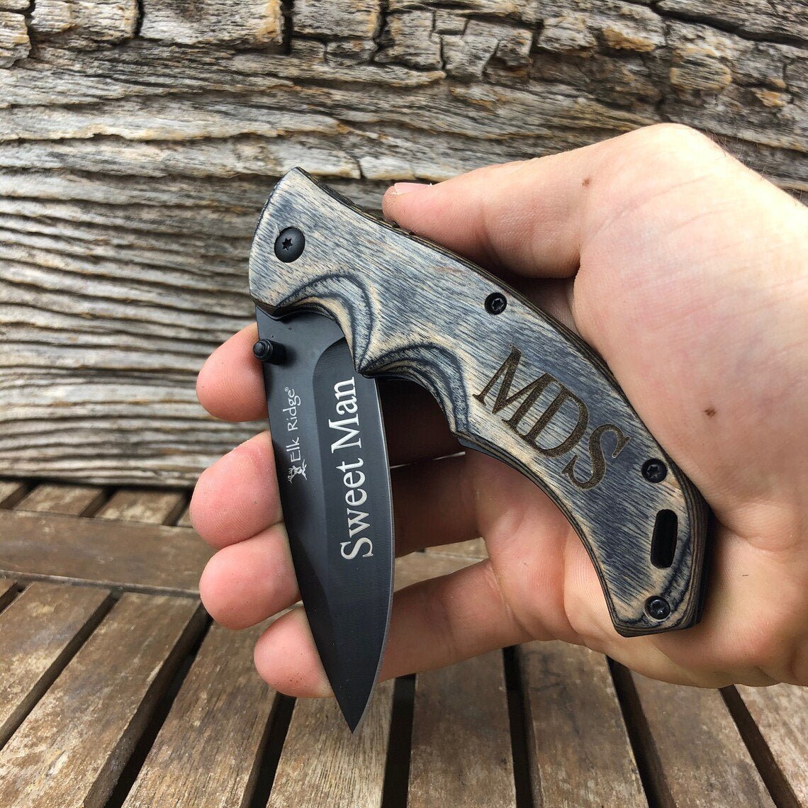 Unique Personalized Camo Carver Customized Knife Gifts for Men by Groovy Guy
