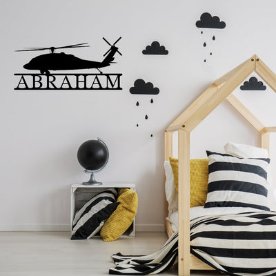 Military Helicopter Sign