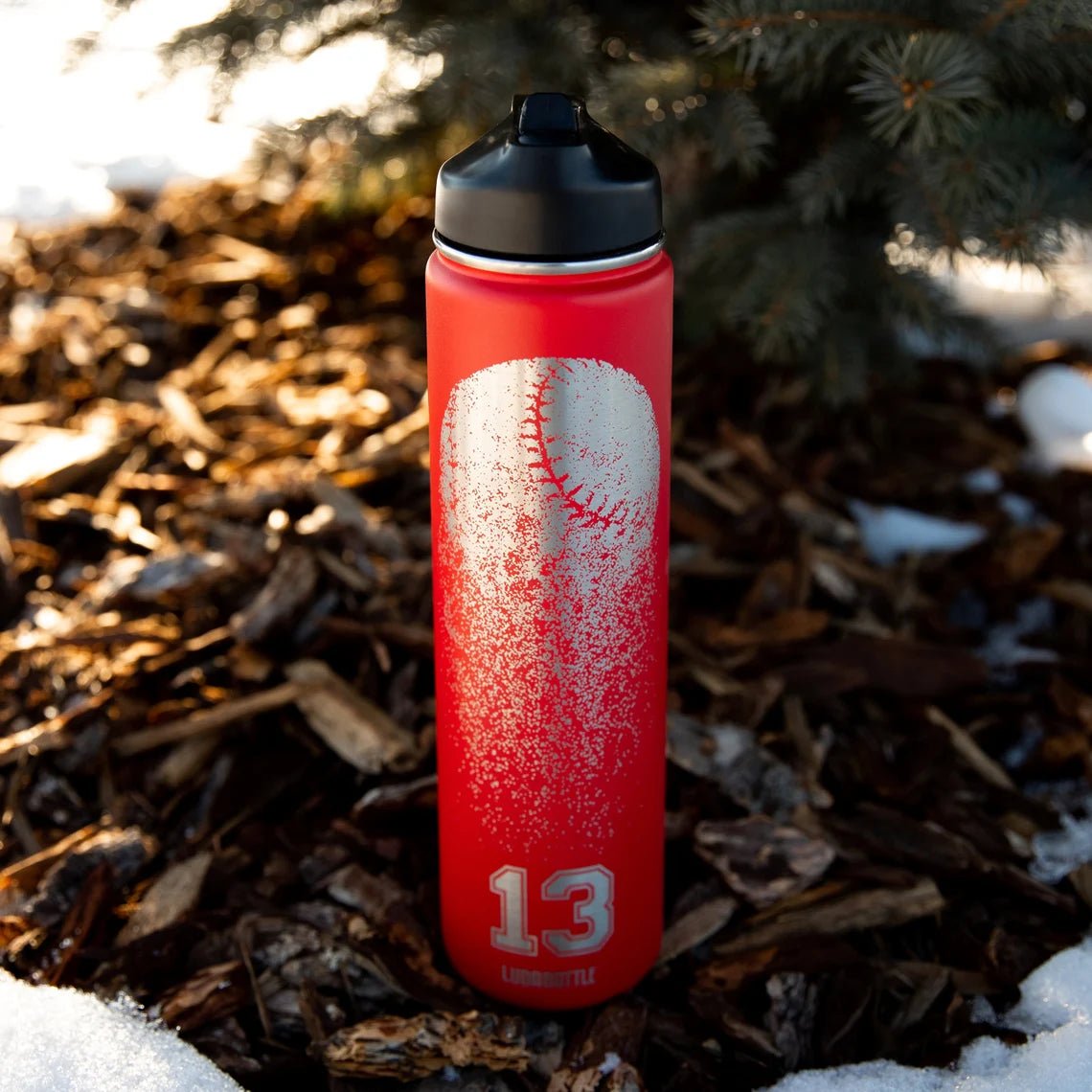 Unique Personalized 24oz Baseball Personalized Bottle Customized Water Bottle Gifts for Men by Groovy Guy