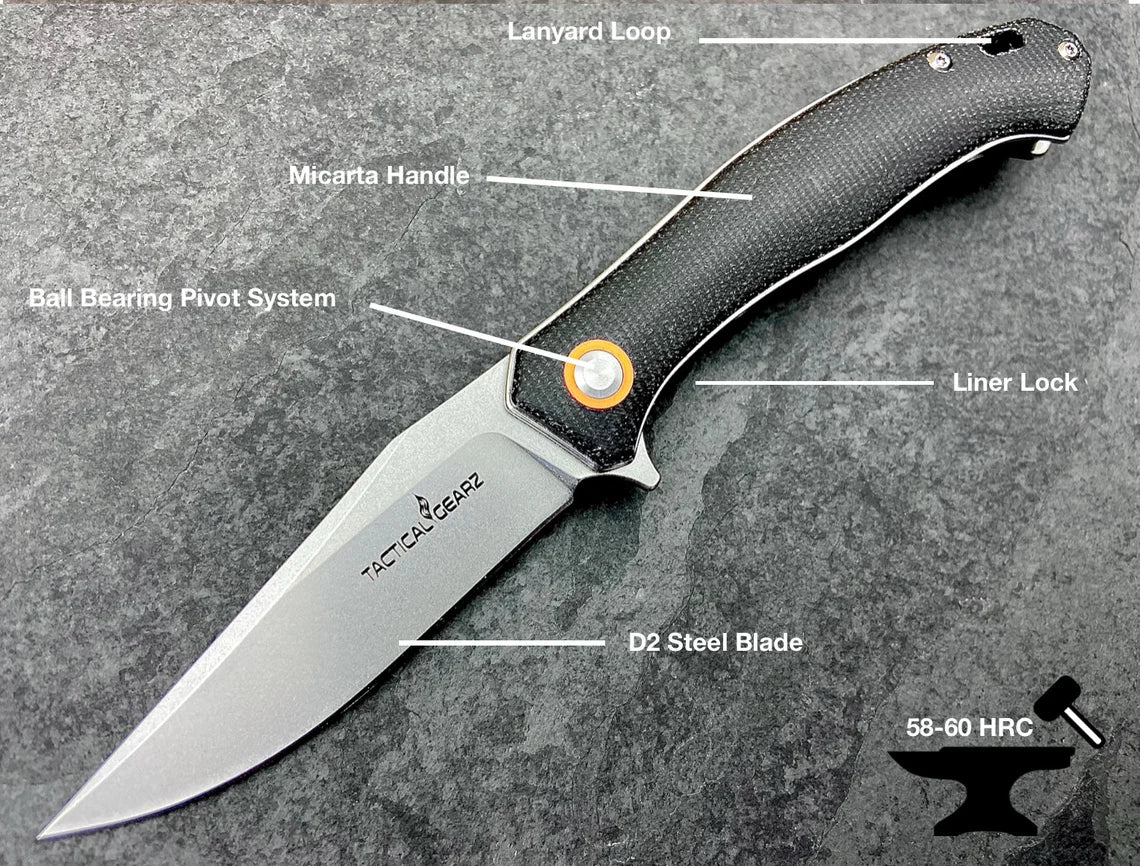 Unique Personalized Ursa Flax Tactical Blade Customized Knife Gifts for Men by Groovy Guy