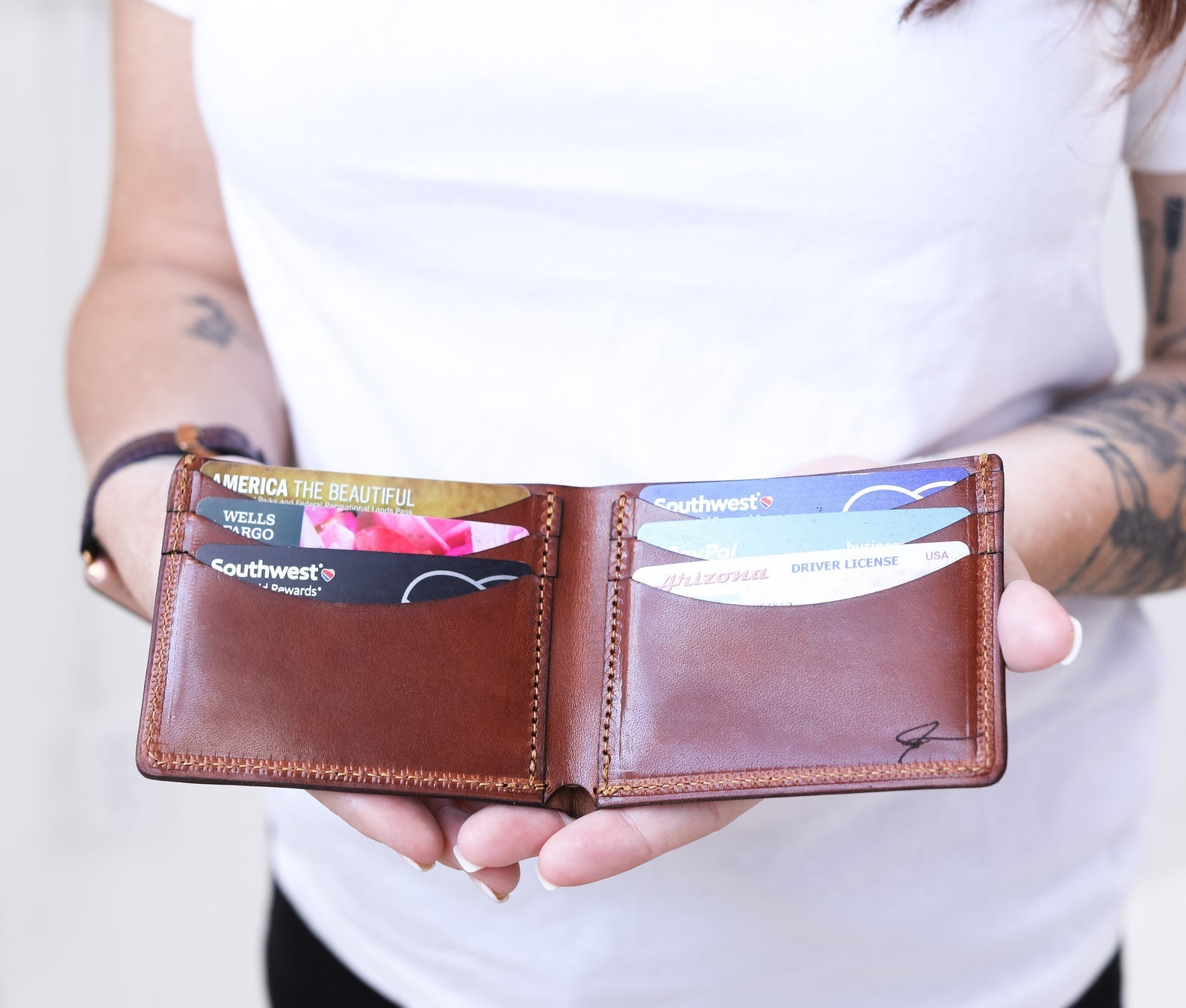Bifold Wallet, Custom Wallet, Handmade in the USA