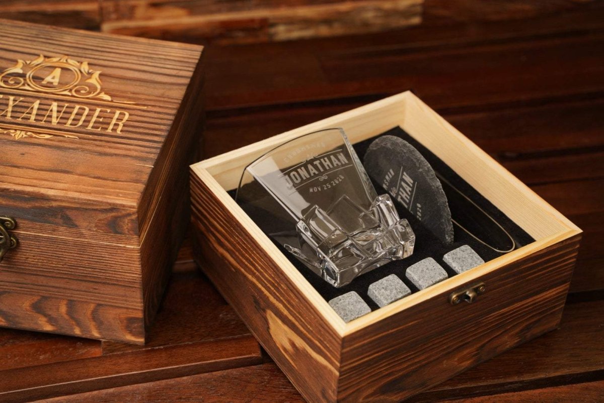 Unique Personalized Personalized Whiskey Wizard Set Customized Whiskey Gifts for Men by Groovy Guy