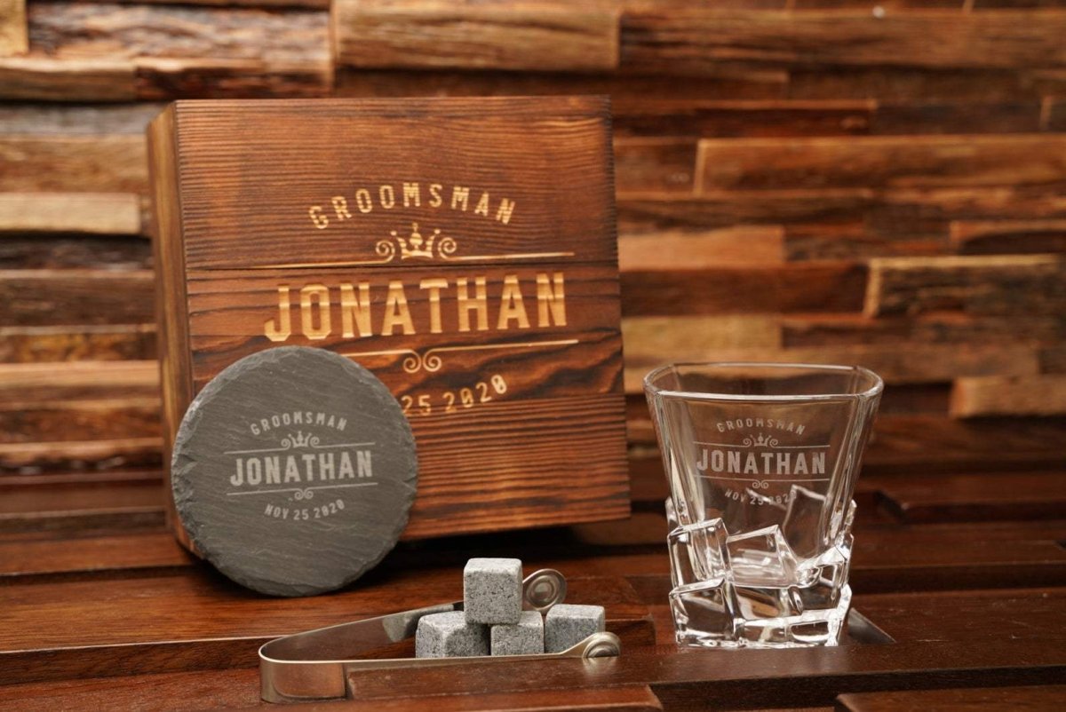 Unique Personalized Personalized Whiskey Wizard Set Customized Whiskey Gifts for Men by Groovy Guy
