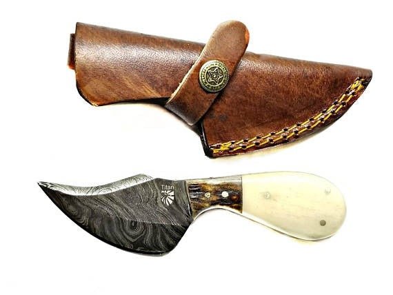 Unique Personalized Bone Dagger Customized Damascus Knife Gifts for Men by Groovy Guy