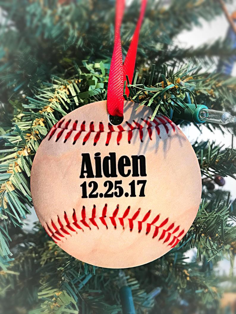 Unique Personalized Slugger Ornament Customized Gifts for Men by Groovy Guy