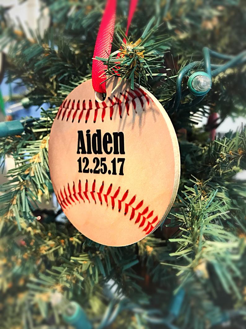 Unique Personalized Slugger Ornament Customized Gifts for Men by Groovy Guy