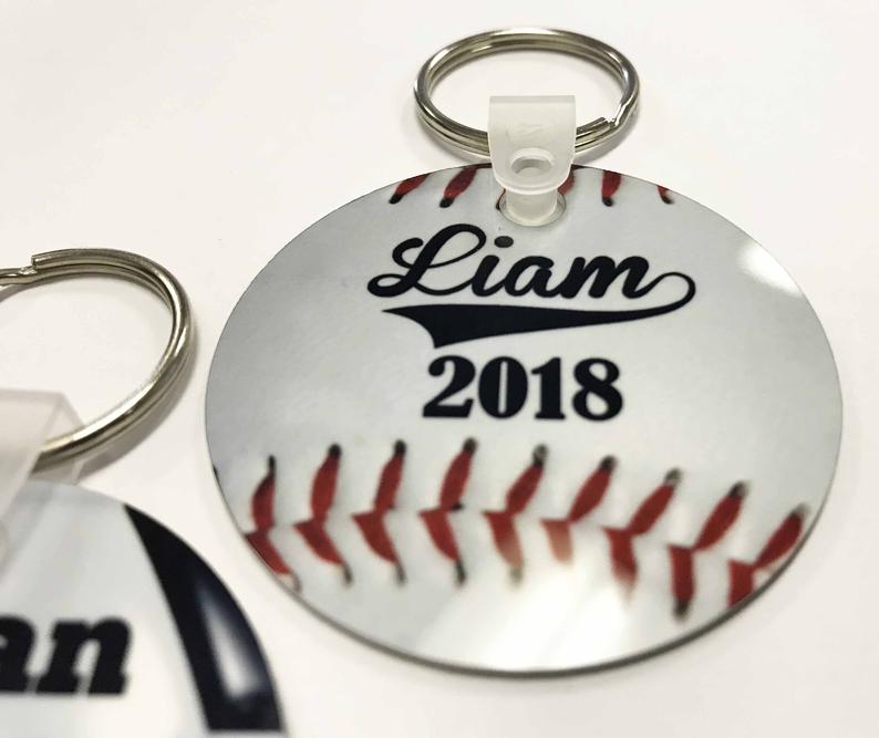 Unique Personalized Superstar Keychain Customized Baseball Gifts for Men by Groovy Guy