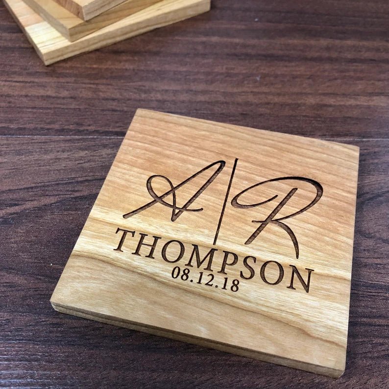 Unique Personalized New Home Coaster Set Customized Coasters Gifts for Men by Groovy Guy