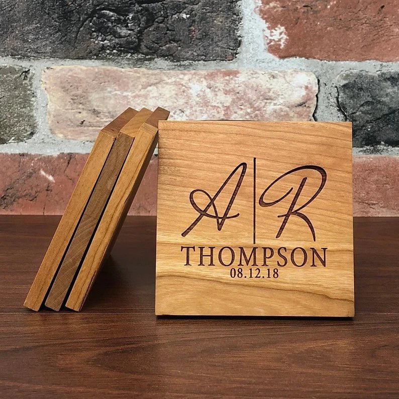 Unique Personalized New Home Coaster Set Customized Coasters Gifts for Men by Groovy Guy