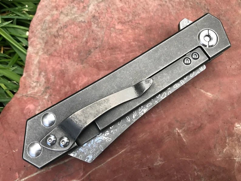 Unique Personalized Damascus Cleaver Knife Customized Knife Gifts for Men by Groovy Guy