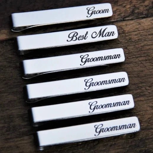 Unique Personalized Custom Tie Clip Customized Tie Bar Gifts for Men by Groovy Guy