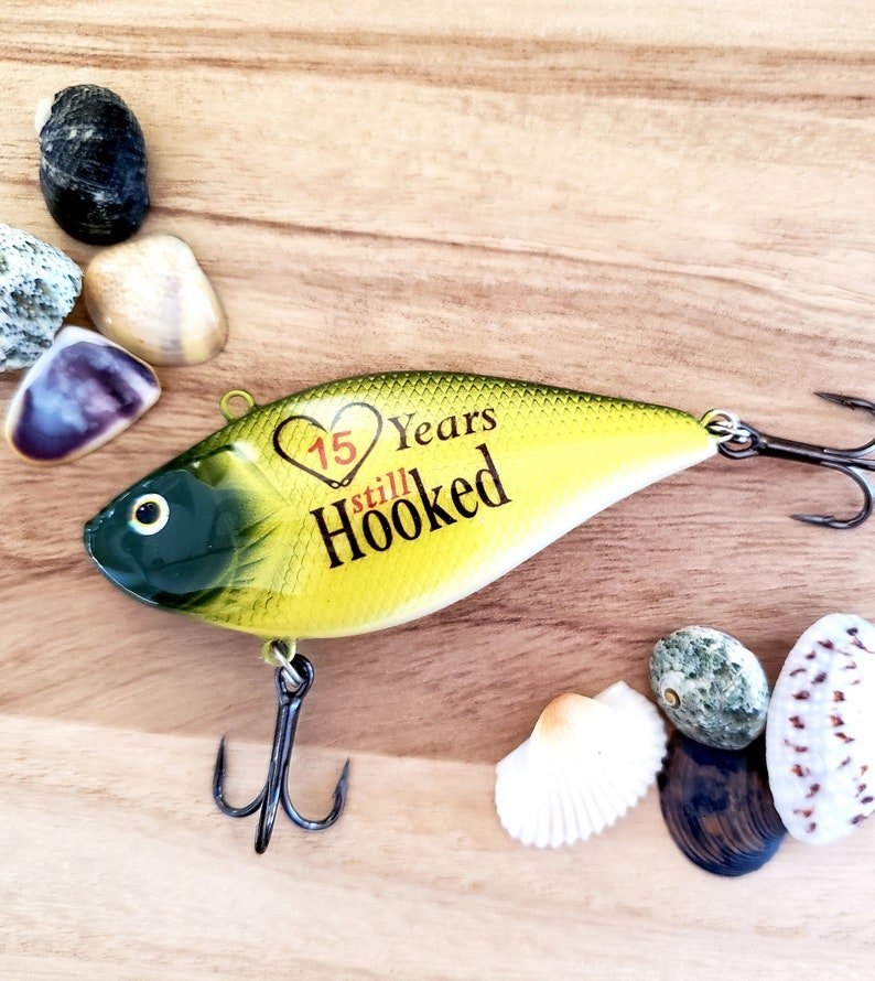 Unique Personalized Personalized Anniversary Fishing Gift Customized Fishing Baits & Lures Gifts for Men by Groovy Guy