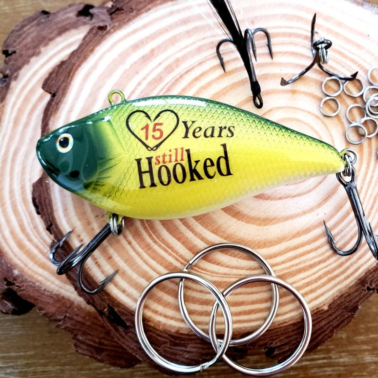 Personalised Anniversary Card, Custom Fish Angler Wedding