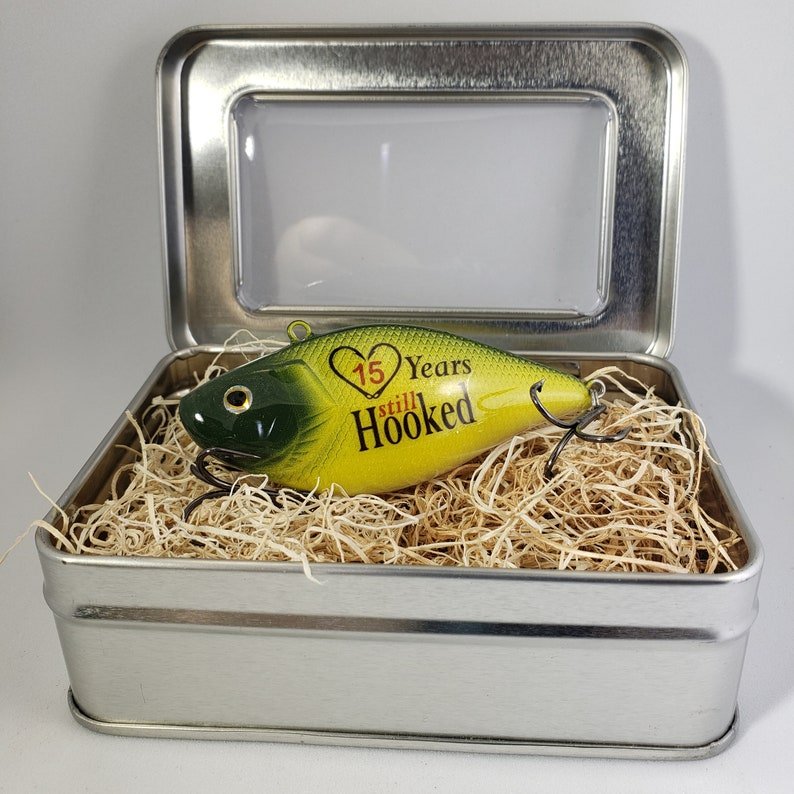 Unique Personalized Personalized Anniversary Fishing Gift Customized Fishing Baits & Lures Gifts for Men by Groovy Guy