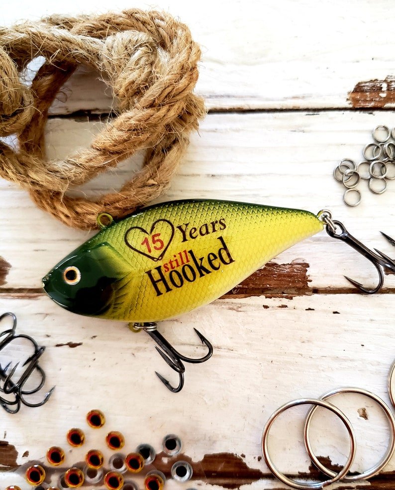 Unique Personalized Personalized Anniversary Fishing Gift Customized Fishing Baits & Lures Gifts for Men by Groovy Guy