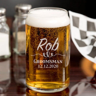 Beer Can Glass | 16 oz Personalized Can Glass | Glass Tumbler