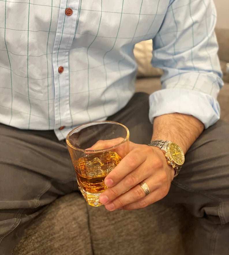 Unique Personalized Vintage Birthday Whiskey Glass Customized Whiskey Gifts for Men by Groovy Guy