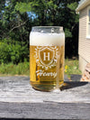 Engraved Beer Can Glass | 16 oz Personalized Beer Tumbler