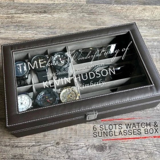 Personalized watch box hot sale for him
