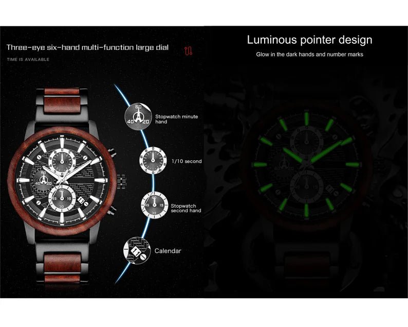 Unique Personalized Blue Zebrawood Watch Customized Watches Gifts for Men by Groovy Guy