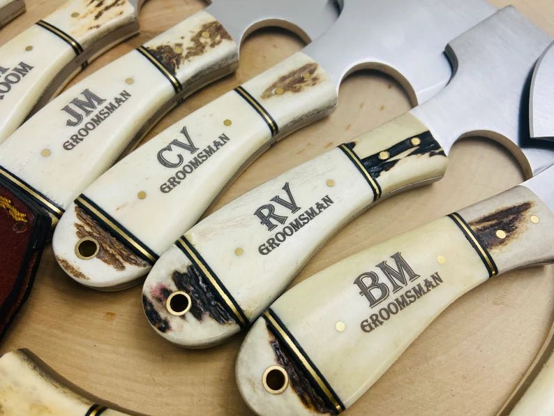 Unique Personalized Bone Thrown Axe Customized Ax Gifts for Men by Groovy Guy