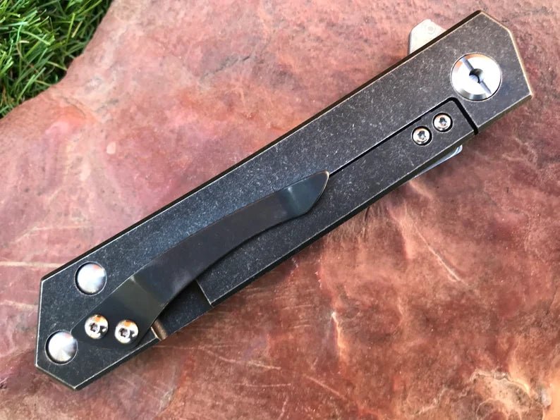 Unique Personalized EDC Knife Damascus Blade Customized Knives Gifts for Men by Groovy Guy