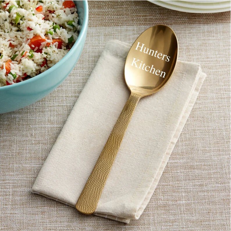 Unique Personalized Personalized Gold Spoon Customized Dad Gifts for Men by Groovy Guy