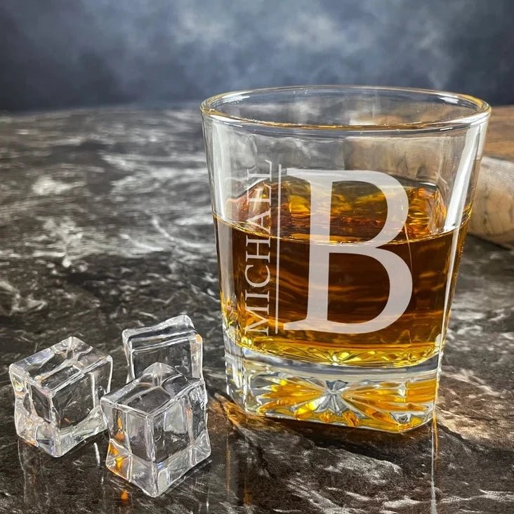 Unique Personalized Personalized Bourbon Glass Customized Whiskey Gifts for Men by Groovy Guy