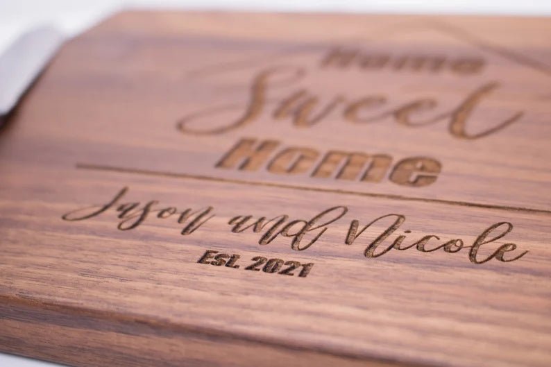 Unique Personalized Home Sweet Home Board Customized Cutting Board Gifts for Men by Groovy Guy