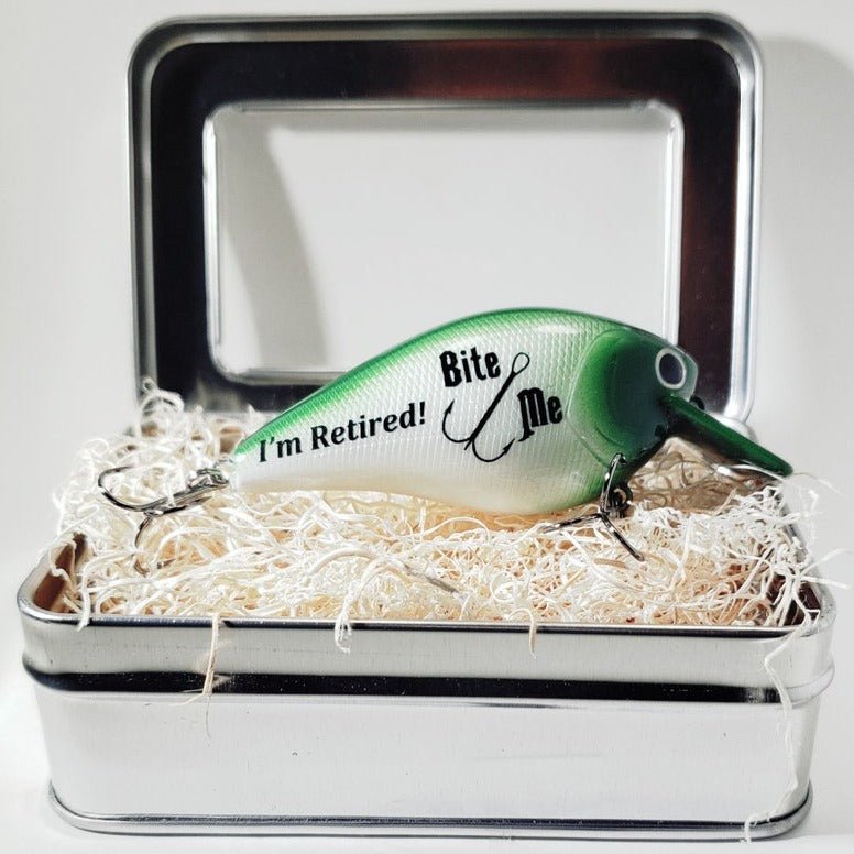 Unique Personalized I'm Retired Bite Me Customized Retirement Gifts for Men by Groovy Guy