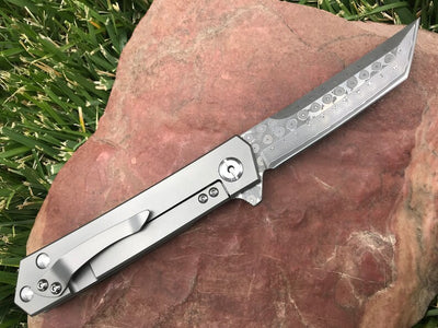 Sharp Damascus Steel Tanto Blade