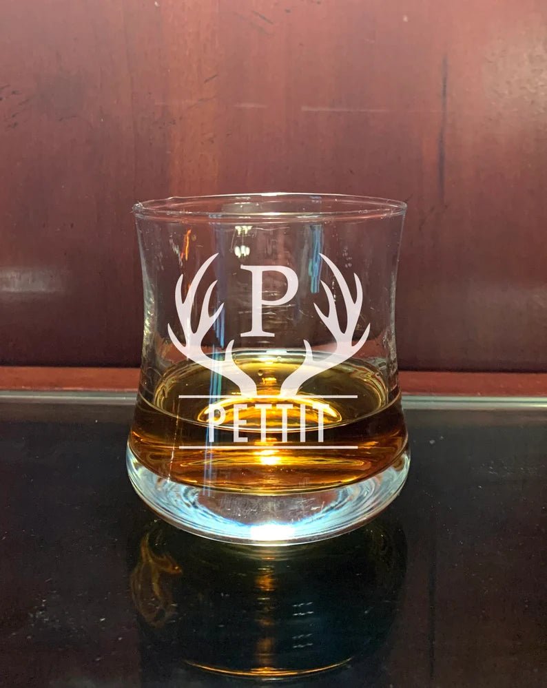 Unique Personalized Tipsy Rye Whiskey Glasses Customized Whiskey Glass Set Gifts for Men by Groovy Guy