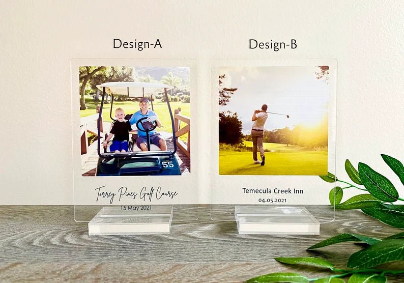 Unique Personalized Best Dad By Par Plaque Customized Golf Gifts for Men by Groovy Guy