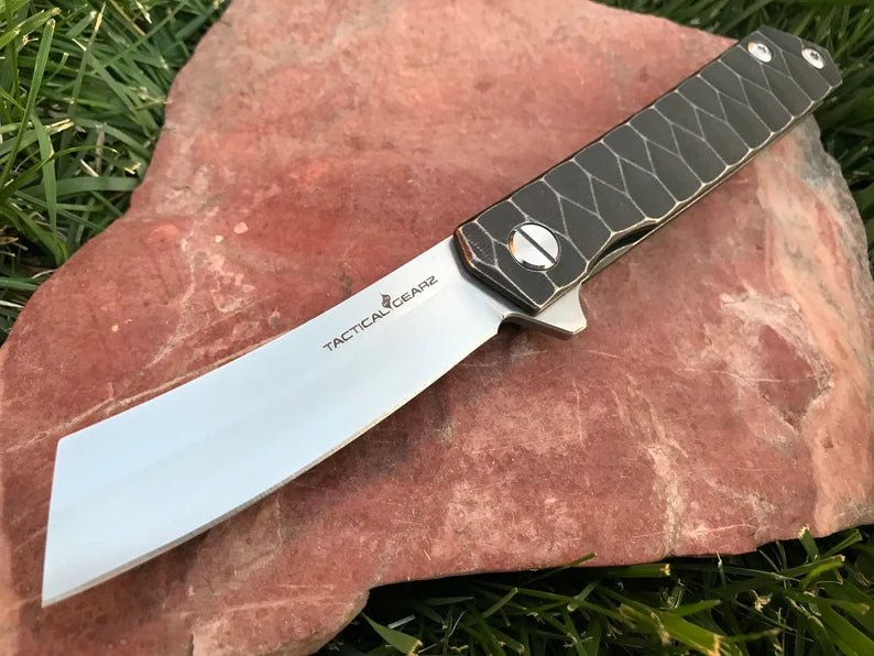 Unique Personalized Titanium Tac Blade Customized Knife Gifts for Men by Groovy Guy