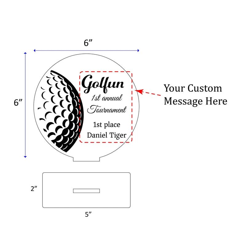 Unique Personalized Annual Tournament Trophy Customized Golf Gifts for Men by Groovy Guy