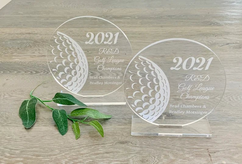 Unique Personalized Annual Tournament Trophy Customized Golf Gifts for Men by Groovy Guy