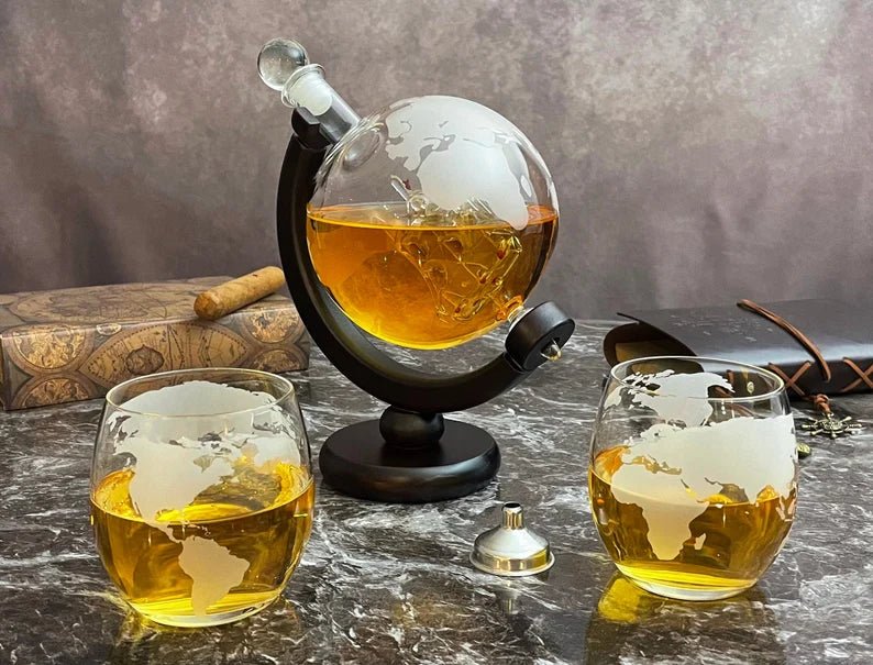 Unique Personalized Voyage Decanter Customized Decanter Gifts for Men by Groovy Guy