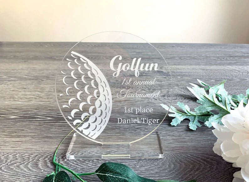 Unique Personalized Annual Tournament Trophy Customized Golf Gifts for Men by Groovy Guy