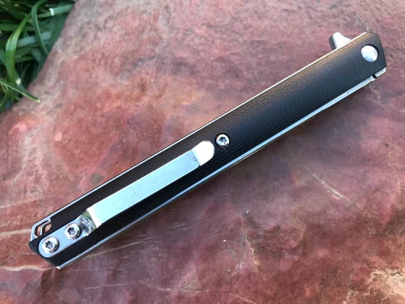 Unique Personalized Premium EDC Slim Pocket Knife Customized Knives Gifts for Men by Groovy Guy