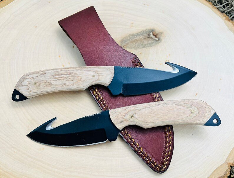 Unique Personalized Engraved Gut Hook Knife Customized Knives Gifts for Men by Groovy Guy