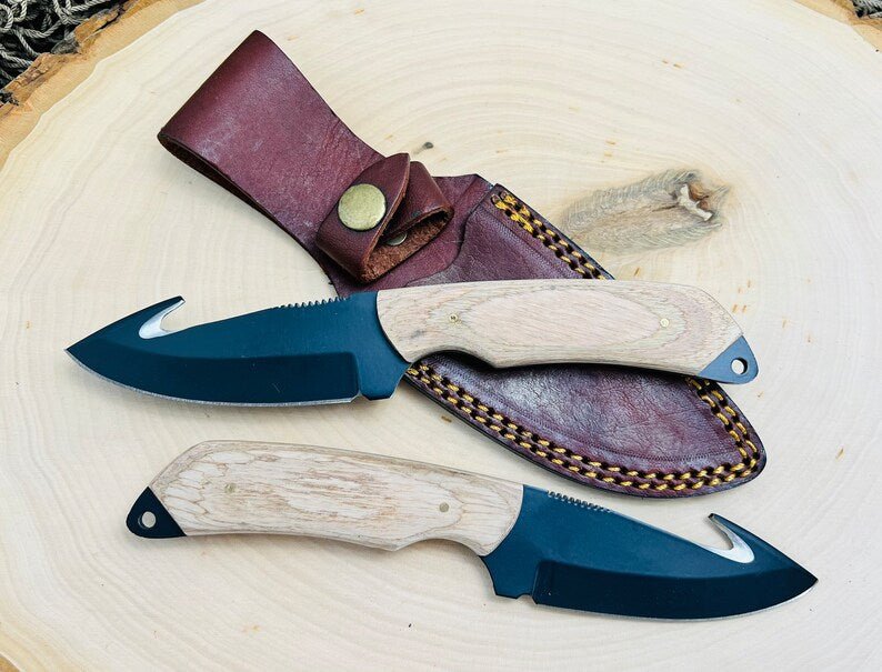 Unique Personalized Engraved Gut Hook Knife Customized Knives Gifts for Men by Groovy Guy