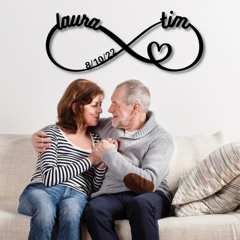 Unique Personalized Personalized Infinity Anniversary Sign Customized Anniversary Gifts for Men by Groovy Guy