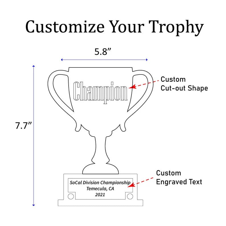 Unique Personalized Tournament Trophy Customized Golf Gifts for Men by Groovy Guy