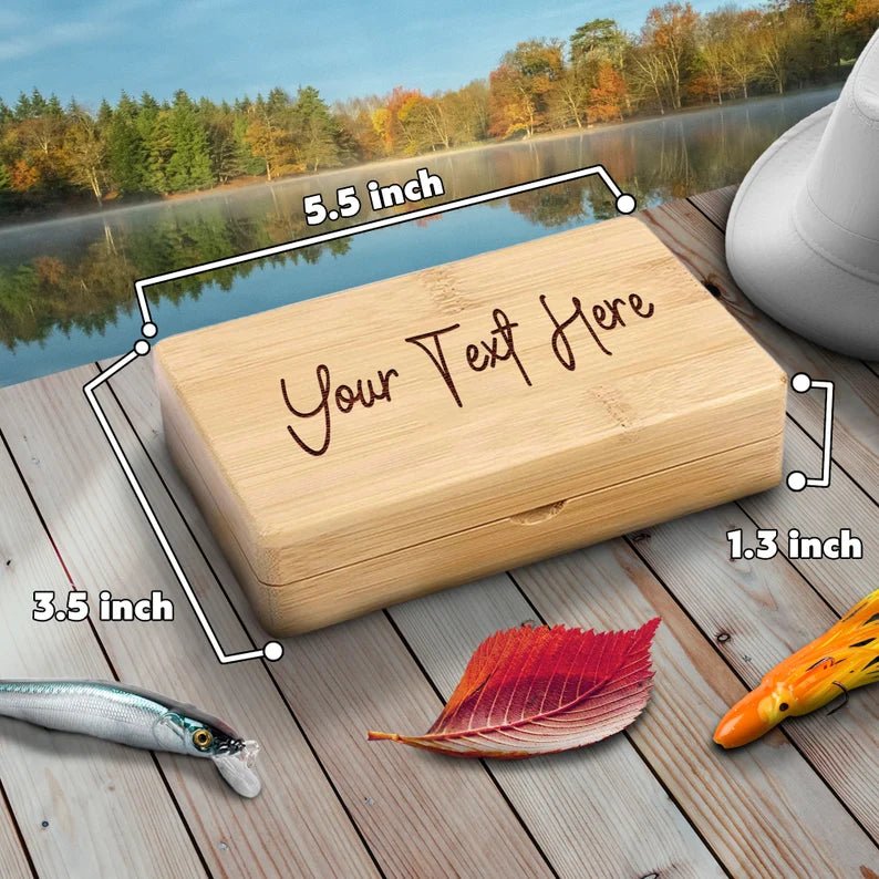 Fishing Tackle Box | Personalized Wood Tackle Box for Men
