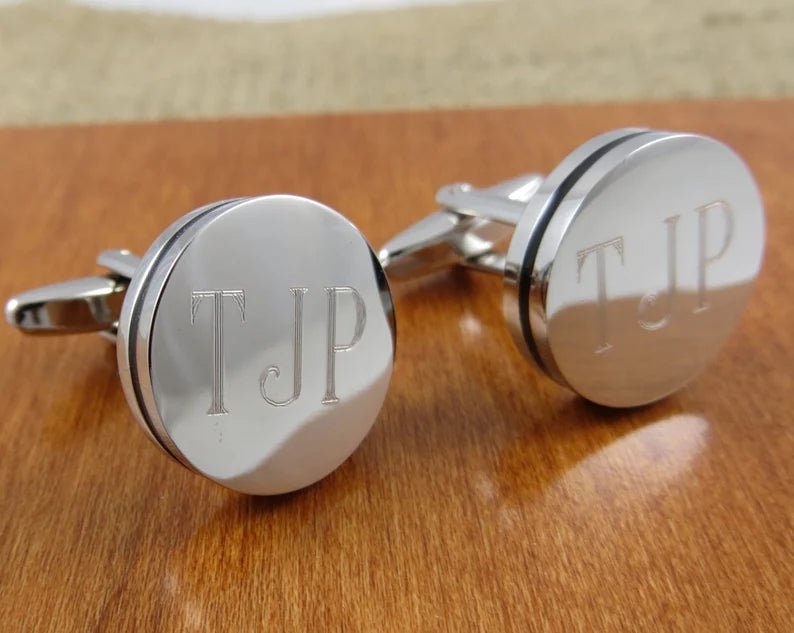 Unique Personalized Classy Personalized Cufflinks Customized Cuff Links Gifts for Men by Groovy Guy